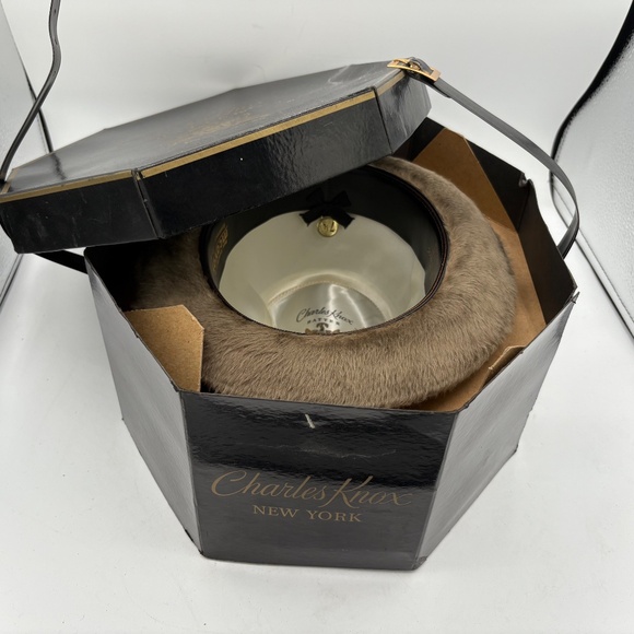 Vintage Charles Knox The Imperial Stetson Monarch Hazel Fedora hat size 7 1/8 - Picture 11 of 13